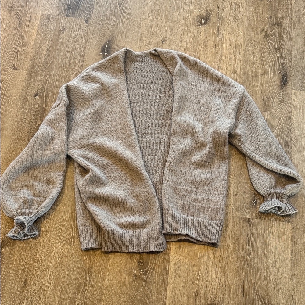 Gray cardigan